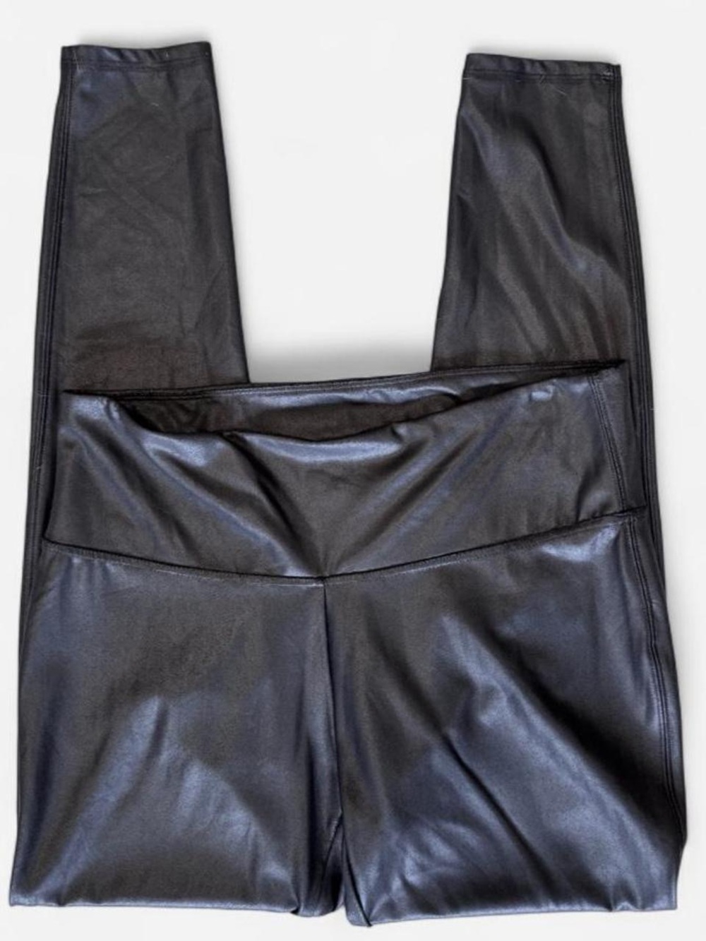 Time and Tru Black Faux Leather Leggings XL 16–18